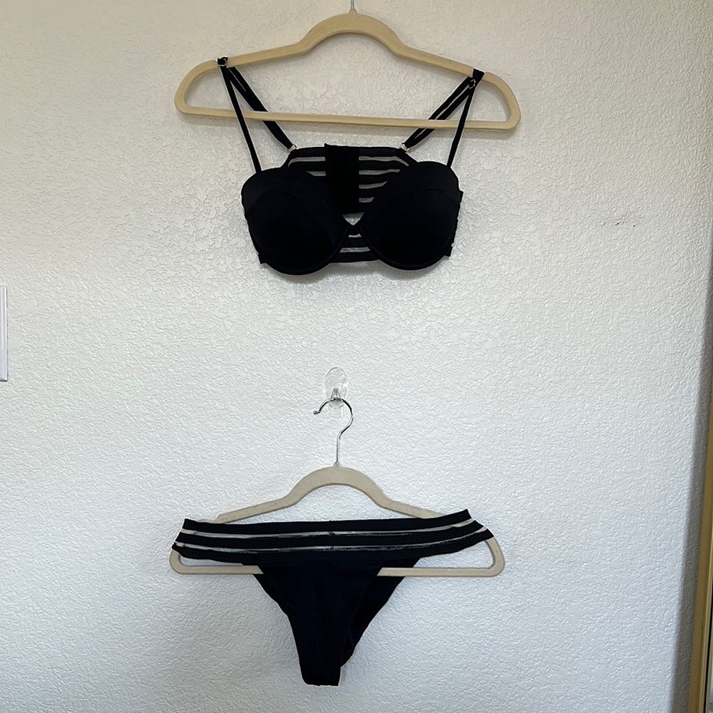 Beach Bunny black mesh bikini